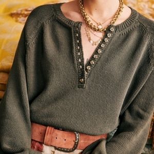 NWT Sézane Leontine Jumper Khaki 4/36/Small